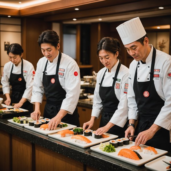 Quelles croisières offrent des ateliers de cuisine japonaise avec des maîtres sushi?